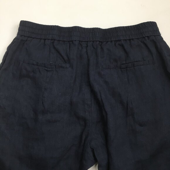 NOVU Dark Blue 100% Linen Drawstring Tapered Leg Soft Jogger Pant - Picture 8 of 10